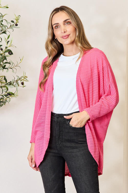 Women's Heimish Full Size Open Front Long Sleeve Cardigan