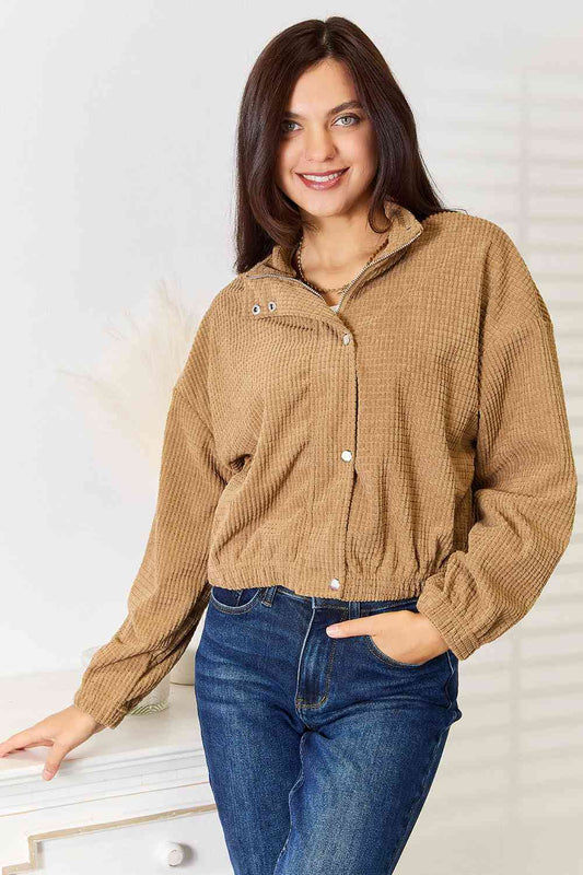 Women's Double Take Long Sleeve Dropped Shoulder Jacket