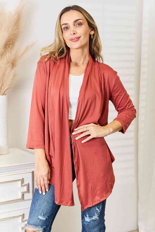 Women's Culture Code Full Size Open Front Cardigan