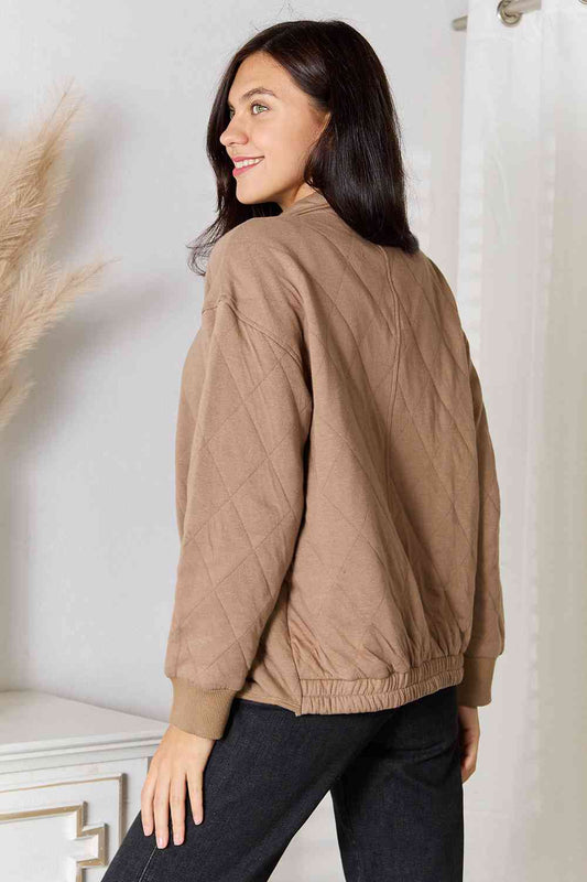 Women's Heimish Full Size Zip-Up Jacket with Pockets