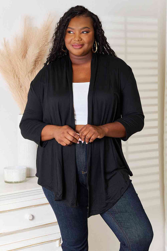 Women's Culture Code Full Size Open Front Cardigan