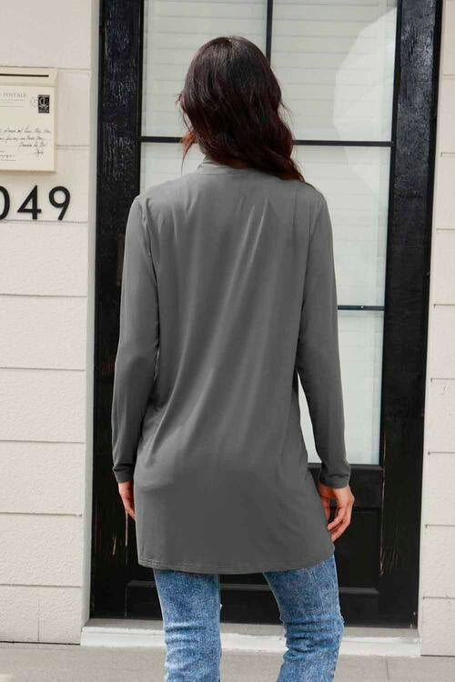 Women's Basic Bae Full Size Open Front Long Sleeve Cardigan with Pockets