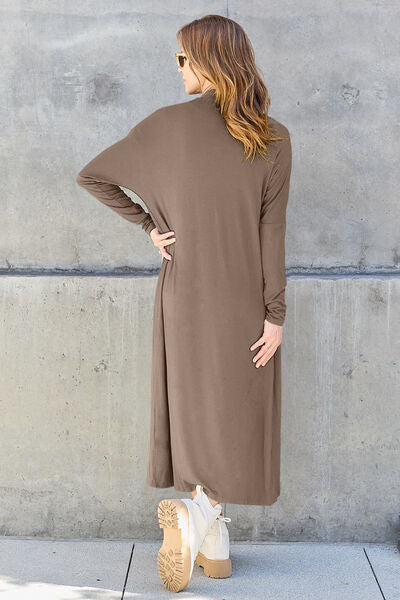 Women's Basic Bae Full Size Open Front Long Sleeve Cover Up