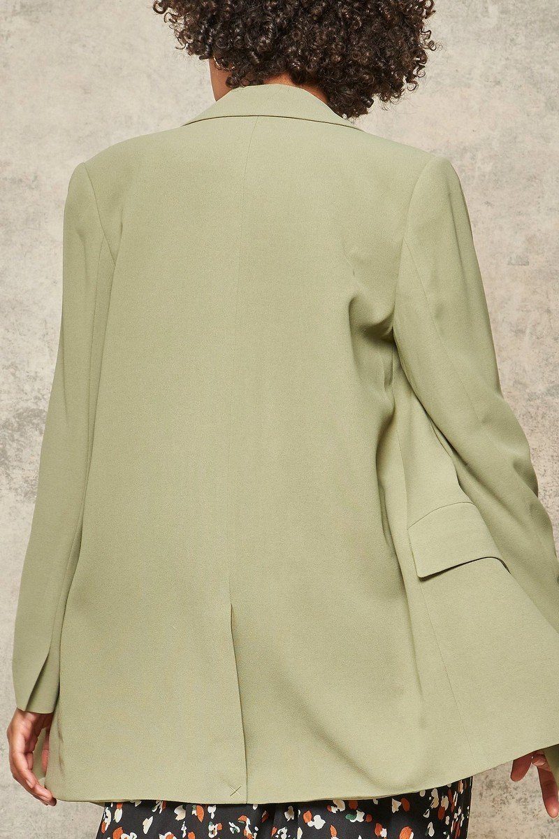 Women's A Solid Woven Blazer Jacket
