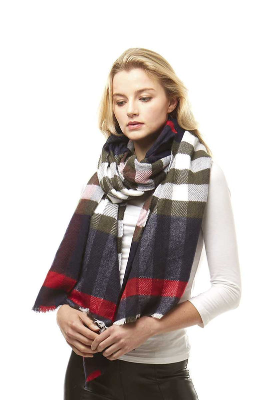 Women's Plaid Oblong Scarf