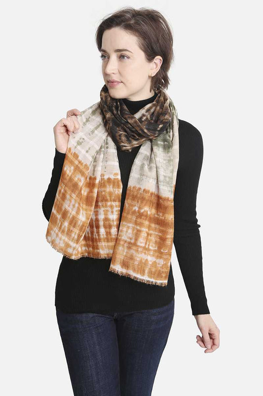 Women's Fashion Tie Dye Skinny Scarf