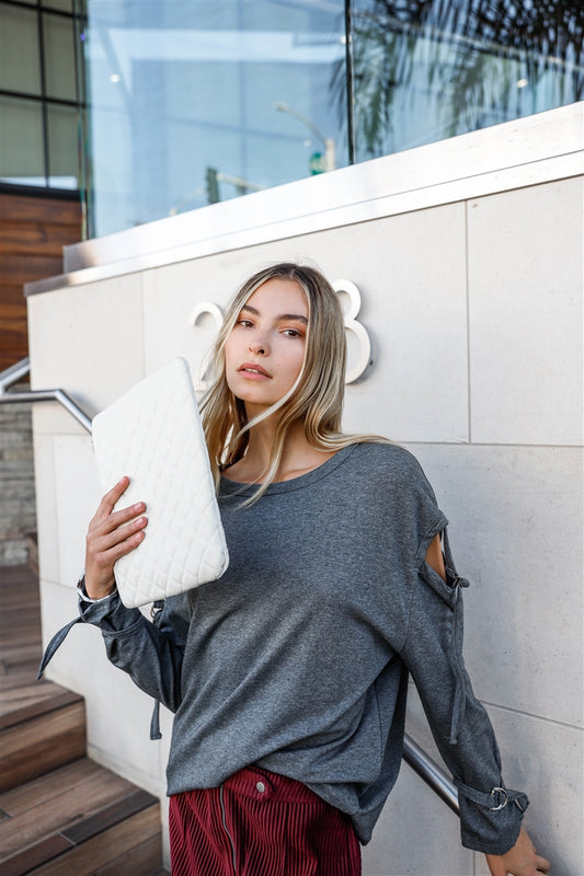 Women's Long Sleeve Cut-out Sweater