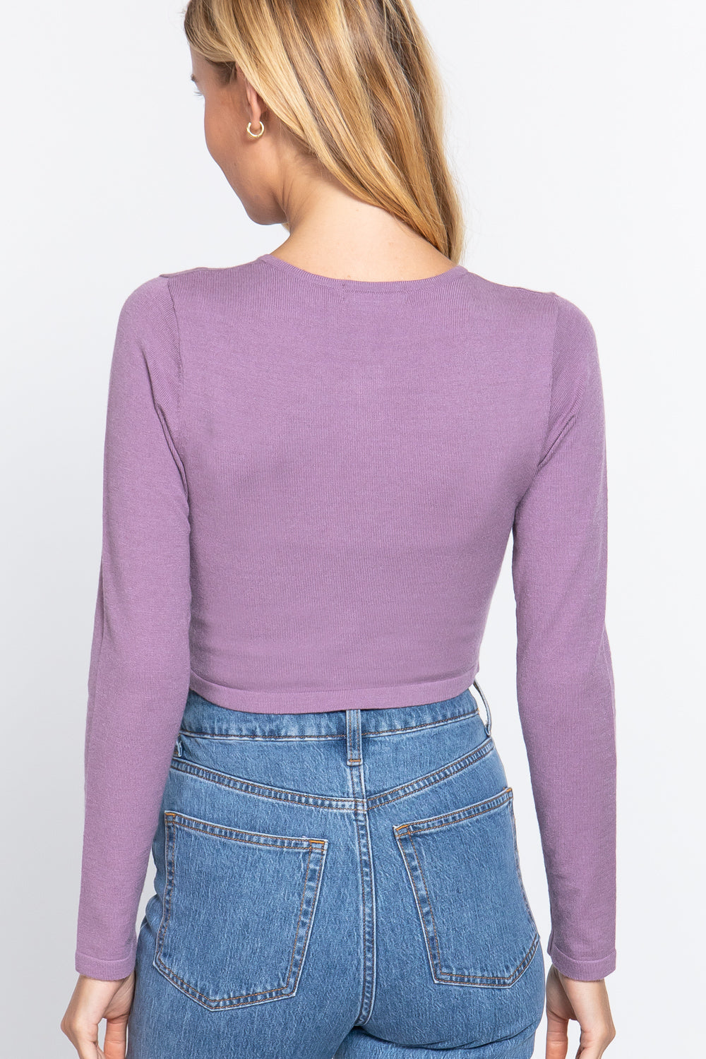 Women's Long Slv Round Neck Viscose Sweater