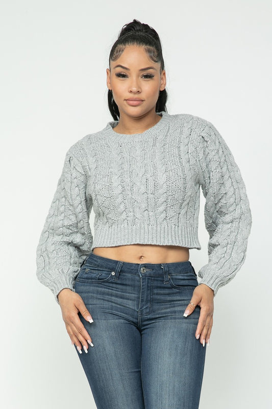 Women's Cable Pullover Top