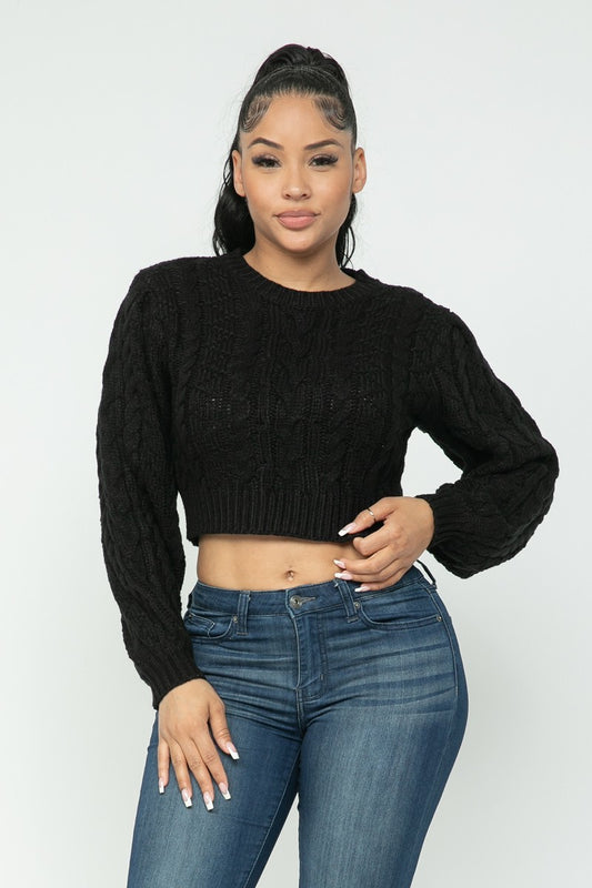 Women's Cable Pullover Top