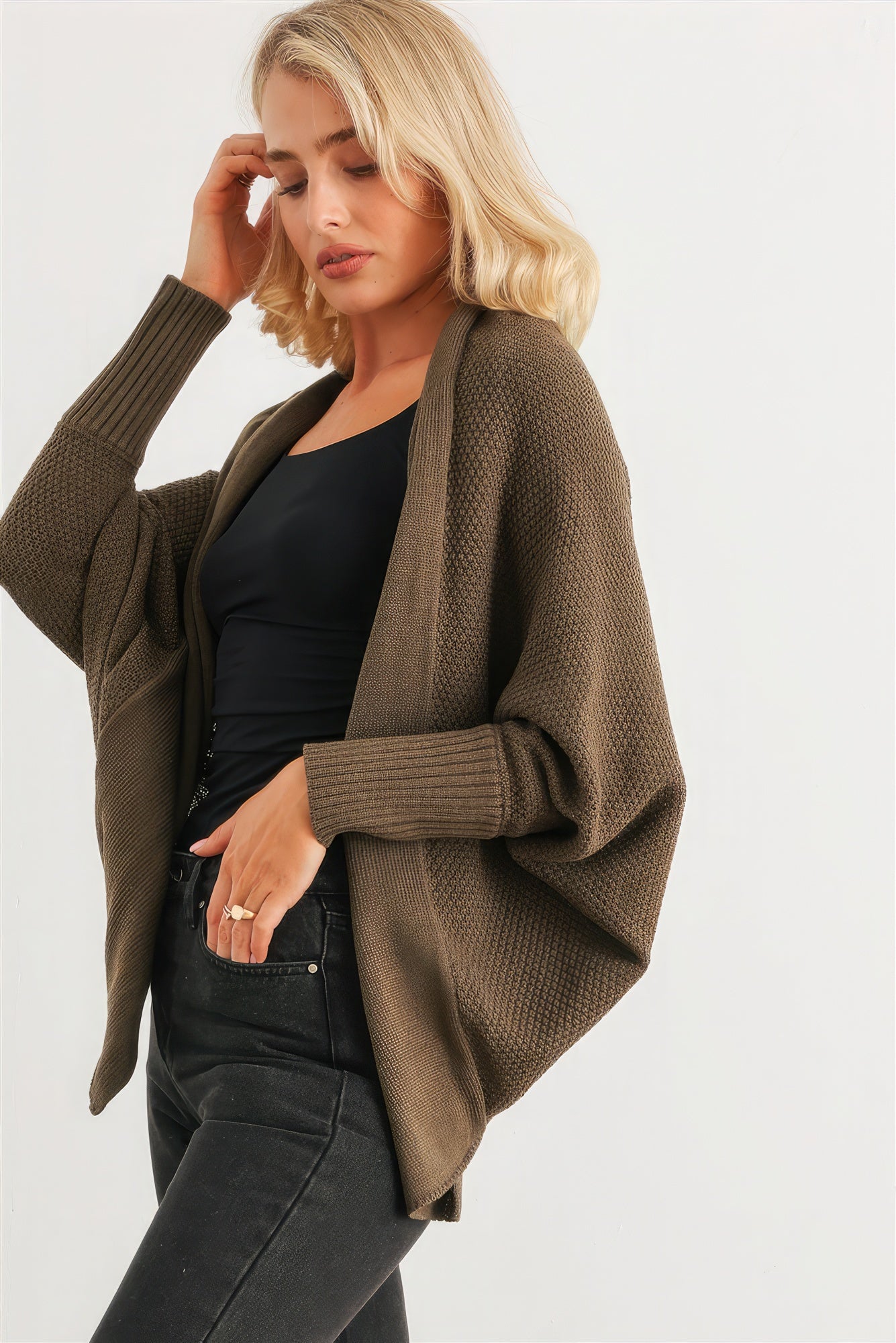 Women's Batwing Sleeve Open Front Cardigan