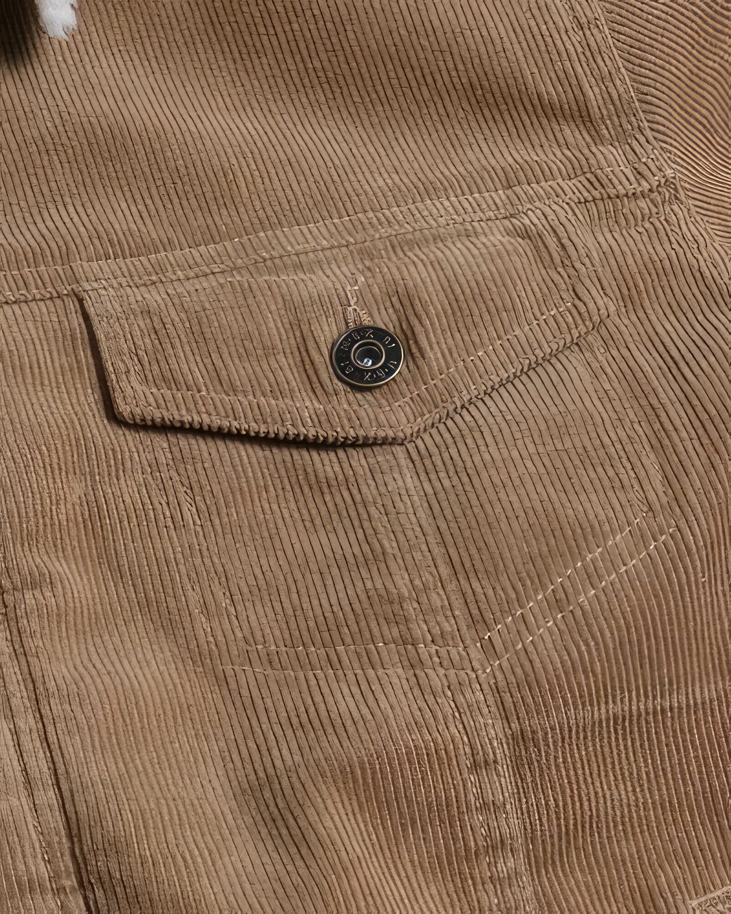 Men's Casual Corduroy Lined Trucker Jacket