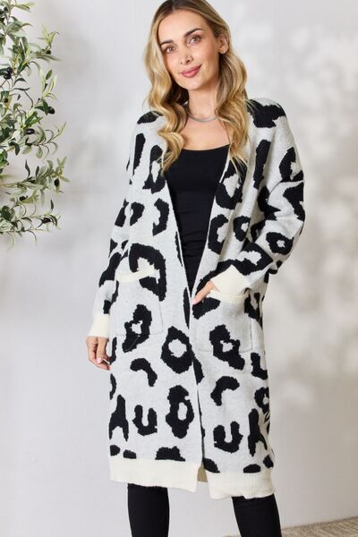 Women's BiBi Leopard Open Front Cardigan