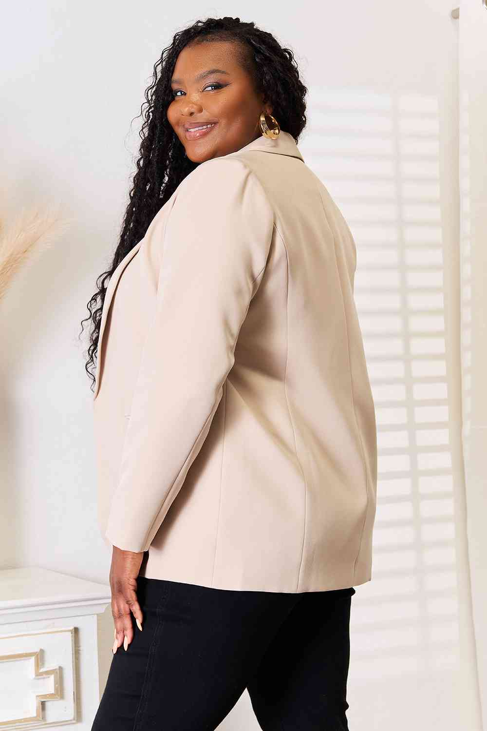 Women's Double Take Shawl Collar Long Sleeve Blazer