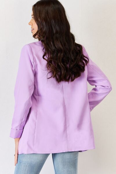 Women's Zenana Open Front Long Sleeve Blazer