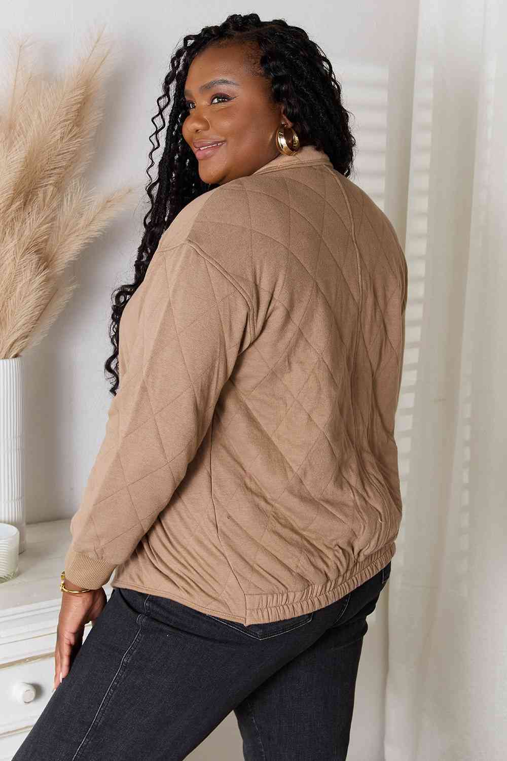 Women's Heimish Full Size Zip-Up Jacket with Pockets